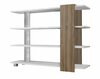 Põrandariiul Kalune Design Nur, 30 x 120 x 90 cm, valge/pruun
