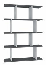 Raamatukapp Kalune Design Harmon, 90 x 25 x 127.4 cm, antratsiit/valge