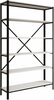 Raamaturiiul ADRK Ralph, 110 x 30 x 180.2 cm, must/valge matt