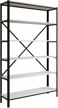 Raamaturiiul ADRK Ralph, 110 x 30 x 180.2 cm, must/valge matt