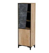 Raamaturiiul Cama Meble OVO, 50 x 38 x 182,5 cm, tamm/betoon