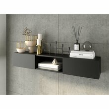 Seinariiul Eltap Lanzzi, 25 x 120 x 20 cm, must