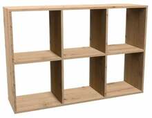 Riiul Top E Shop Malax 2X3, tamme artisan, 30 x 110 x 75 cm