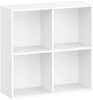 Raamaturiiul Vasagle LBC476W01, 24 x 66 x 66 cm, valge, 4 riiulit