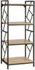 Riiul Home4you Study, 60 x 40 x 139.5 cm, tamm/pruun, 4 tasapinda