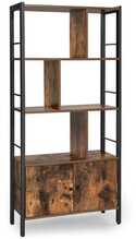 Raamaturiiul Vasagle LBC022B01, 30 x 74 x 154,5 cm, pruun/must, 4 tasapinda