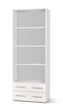 Riiul Halmar Lima REG3, 77 x 40 x 200 cm, tamm / valge