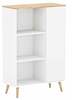 Raamaturiiul ADRK Furniture Fonzi, 90 x 40 x 116 cm, tamm/valge