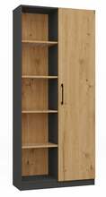Kontori raamaturiiul Top E Shop Topeshop RD-80 ANT/ART, 30 x 80 x 182 cm, antratsiit/tamm