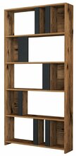 Raamaturiiul Kalune Design Lima 845HCT3640, 20 x 90 x 180 cm, antratsiit/pähkel