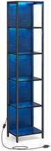 Raamaturiiul Vasagle, 6 taset, 30,3 x 40 x 178,6 cm, LED valgustusega, must