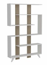 Põrandariiul Kalune Design Rain, 20 x 120 x 162 cm, valge/pähkel