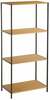 Riiul Home4You Harper, 50 x 30 x 110,5 cm, saar/must