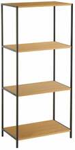 Riiul Home4You Harper, 50 x 30 x 110,5 cm, saar/must