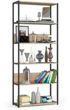 Põrandariiul Akord Loft 80, 32 x 80 x 192 cm, must/sonoma tamm