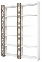 Põrandariiul Kalune Design City 2, 124.6 x 24.2 x 170 cm, valge/pruun