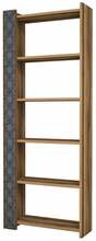 Põrandariiul Kalune Design City 845HCT3607, 24.2 x 64.6 x 170 cm, sinine/pähklipuu
