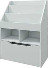 Laste raamaturiiul Homcom, 60 x 29,9 x 90 cm, hall, sahtliga