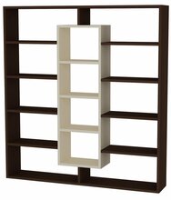 Raamatukapp Kalune Design Ample, 125 x 22 x 135,7 cm, wenge, kask