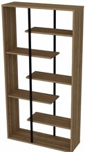 Põrandariiul Kalune Design Presto 875ZNA3659, 90 x 29.5 x 173.2 cm, must/pähkel