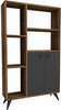 Raamaturiiul Kalune Design Meldan 550ARN1654, 25 x 80 x 123.6 cm, antratsiit/pähkel