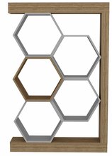 Raamaturiiul Kalune Design Artemis 322RTC1114, 24.6 x 90 x 140 cm, valge/pähkel