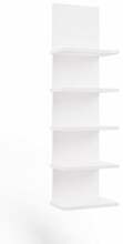 Seinariiul Atmosphera R5P, 19 x 29,5 x 100 cm, valge, 5 riiulit