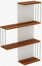 Seinariiul Kalune Design Cambel 854KLN1736, 64 x 19 x 96 cm, valge/mänd