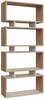 Raamaturiiul Kalune Design Langdon 935CMN1246, 72 x 25 x 161 cm, tamm/valge