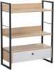 Riiul Home4You Study, 70 x 30 x 90 cm, tamm/valge