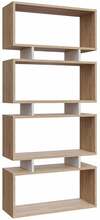 Raamaturiiul Kalune Design Langdon 935CMN1246, 72 x 25 x 161 cm, tamm/valge
