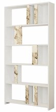 Raamaturiiul Kalune Design Lima Marble, 20 x 90 x 180 cm, valge