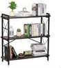 Metallist raamaturiiul Vevor, 3 taset, rustic stiil, pruun