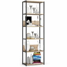 Raamaturiiul Akord Loft 600, 32 x 60 x 192 cm, must/sonoma tamm