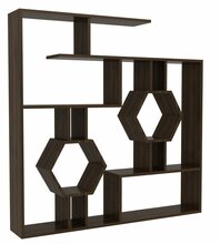 Raamaturiiul Kalune Design Tamara, 134 x 22 x 134 cm, pähkel, pruun