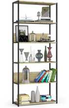 Põrandariiul Akord Loft 80, 32 x 80 x 192 cm, must/tamm