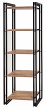 Raamaturiiul Kalune Design Cosmo Penta, 60 x 35 x 180 cm, pruun/must