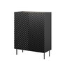 Raamaturiiul Cama Meble Onda 2D2SZ, 98 x 45 x 127 cm, must