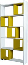 Põrandariiul Kalune Design Box II, 80 x 22 x 170 cm, valge/kollane
