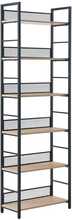 Riiul Home4You Hector, 60 x 28 x 187 cm, saar/must