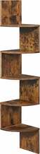 Nurga raamaturiiul Leobert LBC72BX, 20 x 20 x 127.5 cm, pruun