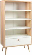 Riiul Home4you Helena White, 80 x 40 x 140 cm, naturaalne/valge
