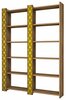 Põrandariiul Kalune Design City 2, 124.6 x 24.2 x 170 cm, pruun/kollane