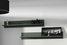 Seinariiulite komplekt Cama Meble Soho, 125 x 20 x 19 cm, must, 2 tk