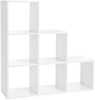 Trepikujuline riiul Vasagle LBC63WT, 97,5 x 97,5 x 29 cm, 6 avatud sektsiooni, valge