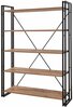 Põrandariiul Kalune Design Cosmo Fix, 130 x 35 x 180 cm, pruun/must
