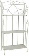 Riiul Home4You Sandy, 60 x 32 x 125 cm, antiikvalge
