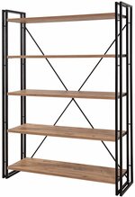 Põrandariiul Kalune Design Cosmo Fix, 130 x 35 x 180 cm, pruun/must