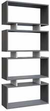 Raamaturiiul Kalune Design Langdon 935CMN1216, 72 x 25 x 161 cm, antratsiit/valge
