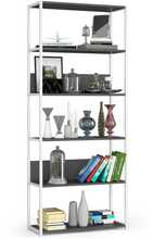 Metallriiul Akord Akord Loft 80, 80 x 32 x 192 cm, valge/hall